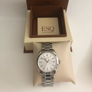 BRAND NEW W TAGS ESQ Movado silver watch